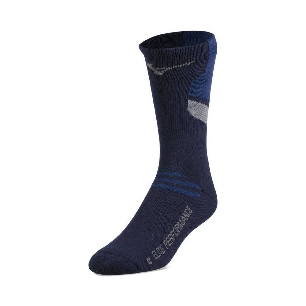 Panske Volejbalove Ponozky Mizuno RUNBIRD® Crew Námornícka Modrá Vypredaj ZJLS94127
